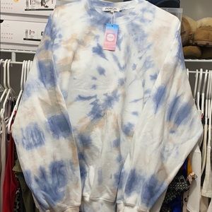 Crew beach tie dye set with biker shorts